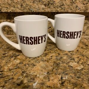 (2) Hershey’s White Coffee Mug Set make mine chocolate couple set his hers
